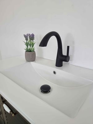 ארון אמבטיה תלוי לפי מידה רוחב וצבע לפי בחירתך עם כיור משטח חרס שקוע דגם פולי