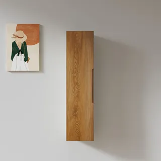 ארון שירות תלוי לאמבטיה עץ מלא אלון מבוקע במידות שונות לבחירתך דגם רימבו A