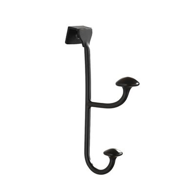 קולב זוגי Brass אל חלד למגבות נתלה בקלות על המקלחון צבע שחור מט דגם Chelsea black