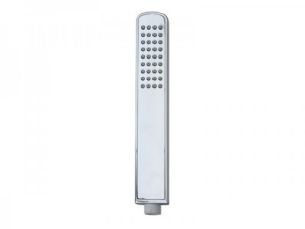 מזלף יד מעוגל עשוי מחומר פלסטיק קשיח ABS ויש לו מצב זרימה 1 צבע ניקל מבריק דגם 3297