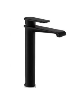 ברז לכיור מונח גבוה עם פיה קבועה צבע שחור מט דגם 6325205
