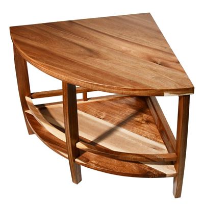 ספסל עץ טיק מלא פינתי לישיבה במקלחת מיועד לחדרים רטובים מידה 50/50 ס"מ דגם אפאטו