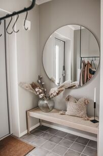 מראה מרחפת לתליה עגולה ללא מסגרת מגיעה בקוטר 100 ס"מ דגם 88016C