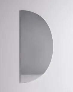 מראת גוף מרחפת חצי עיגול לתליה ללא מסגרת במידה 100, 120, 130, 140, 150 ס"מ לבחירתך דגם 8018HC