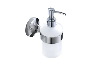 דיספנסר סבון לניקוי ידיים Atlanta צבע ניקל מבריק תלוי עשוי מחומר נירוסטה אל חלד דגם 777C-4