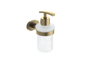 דיספנסר סבון Roma לניקוי ידיים צבע זהב מט תלוי עשוי מחומר Brass אל חלד דגם 2235G