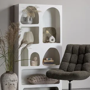 כוננית מדפים אמורפית עומדת רוחב 80 ס"מ גובה 185 ס"מ דגם 6683A