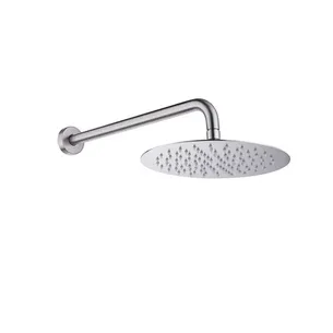 סט מערכת 3 דרך מעוגל נירוסטה אל חלד כולל זרוע וראש קוטר 40 צבע ניקל מבריק דגם 4C40