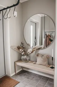 מראה מרחפת לתליה עגולה ללא מסגרת מגיעה בקוטר 110 ס"מ דגם 88017C