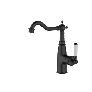 ברז רחצה עם פיה מסתובבת צבע שחור מט דגם AN0523K