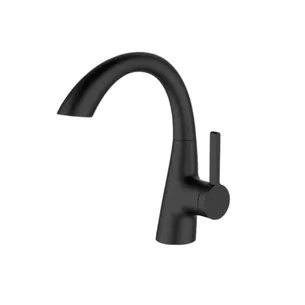 ברז רחצה עם פיה מסתובבת צבע שחור מט דגם WR0721K