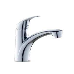 ברז רחצה מים קרים מגיע עם פיה קבועה אורך פיה 12 ס"מ צבע ניקל מבריק דגם 509859