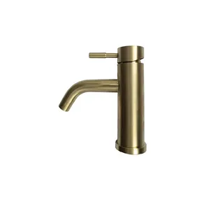 ברז רחצה עם פיה מסתובבת צבע זהב מט דגם 8883008