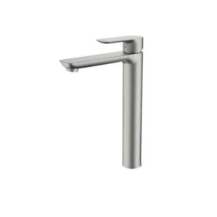 ברז לכיור מונח גבוה עם פיה קבועה צבע ניקל מוברש דגם 8881962