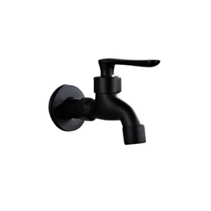 ברז קצר מים קרים יציאה מהקיר אורך הפיה 9 ס"מ צבע שחור מט דגם 884466