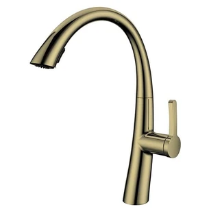 ברז מטבח מגיע עם פיה מסתובבת ונשלפת צבע ברונזה דגם D065-1