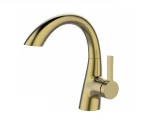 ברז רחצה עם פיה מסתובבת צבע זהב מט דגם WR0721G