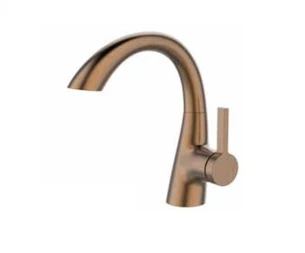 ברז רחצה עם פיה מסתובבת צבע רוז גולד דגם WR0721RG