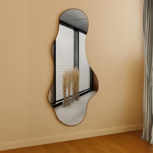 מראת גוף מרחפת בצורה אמורפית לתליה ללא מסגרת רוחב 70 ס"מ גובה 180 ס"מ דגם LM-60