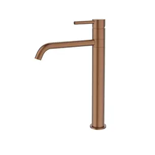 ברז לכיור מונח גבוה עם פיה מסתובבת צבע רוז גולד דגם ZV0446RG