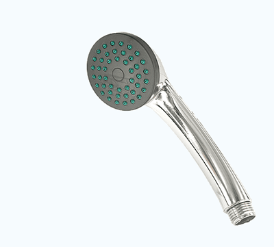 מזלף יד מעוגל עשוי מחומר פלסטיק קשיח ABS ויש לו מצב זרימה 1 צבע ניקל מבריק דגם 9898