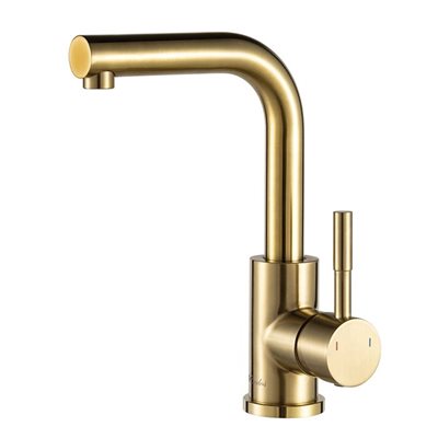 ברז רחצה 90 מעלות עם פיה מסתובבת צבע זהב מט דגם B12801302