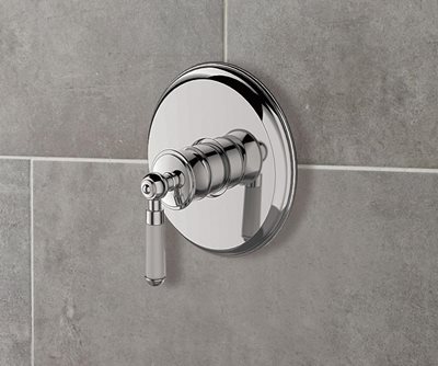 אינטרפוץ 3 דרך צבע ניקל מבריק מקבלים ביחד חלק חיצוני ופנימי דגם AN0524CH