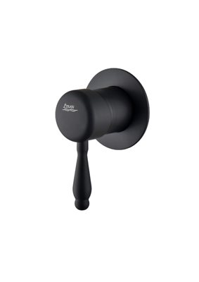 אינטרפוץ 3 דרך צבע שחור מט מקבלים ביחד חלק חיצוני ופנימי דגם 771045