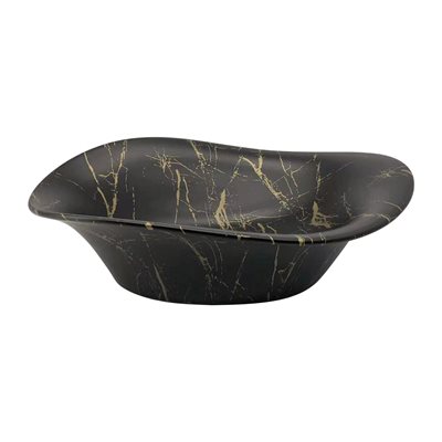 כיור רחצה מונח חרס אובלי רוחב 48.5 ס"מ ועומק 34.5 ס"מ צבע שיש שחור מט קלקטה דגם דרים