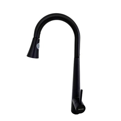 ברז מטבח מגיע עם פיה מסתובבת ונשלפת צבע שחור מט דגם 8882662